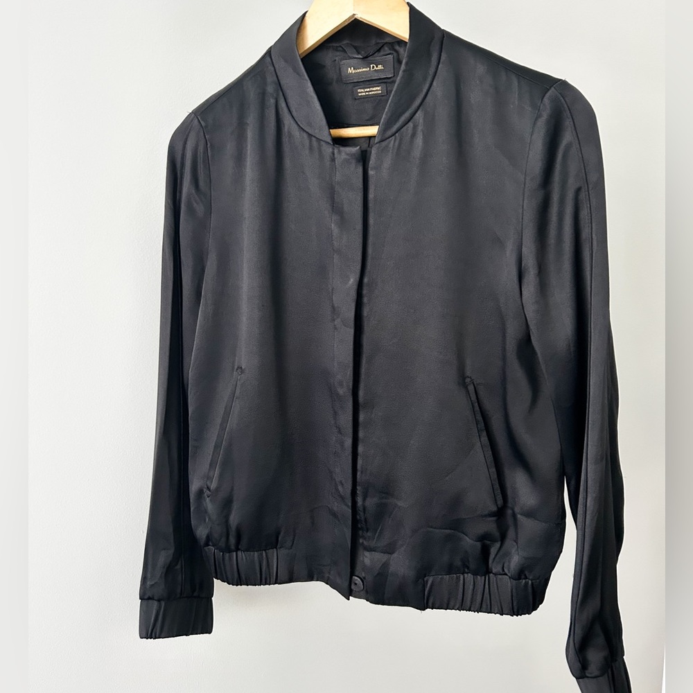 Massimo Dutti Satin Bomber Jacket
